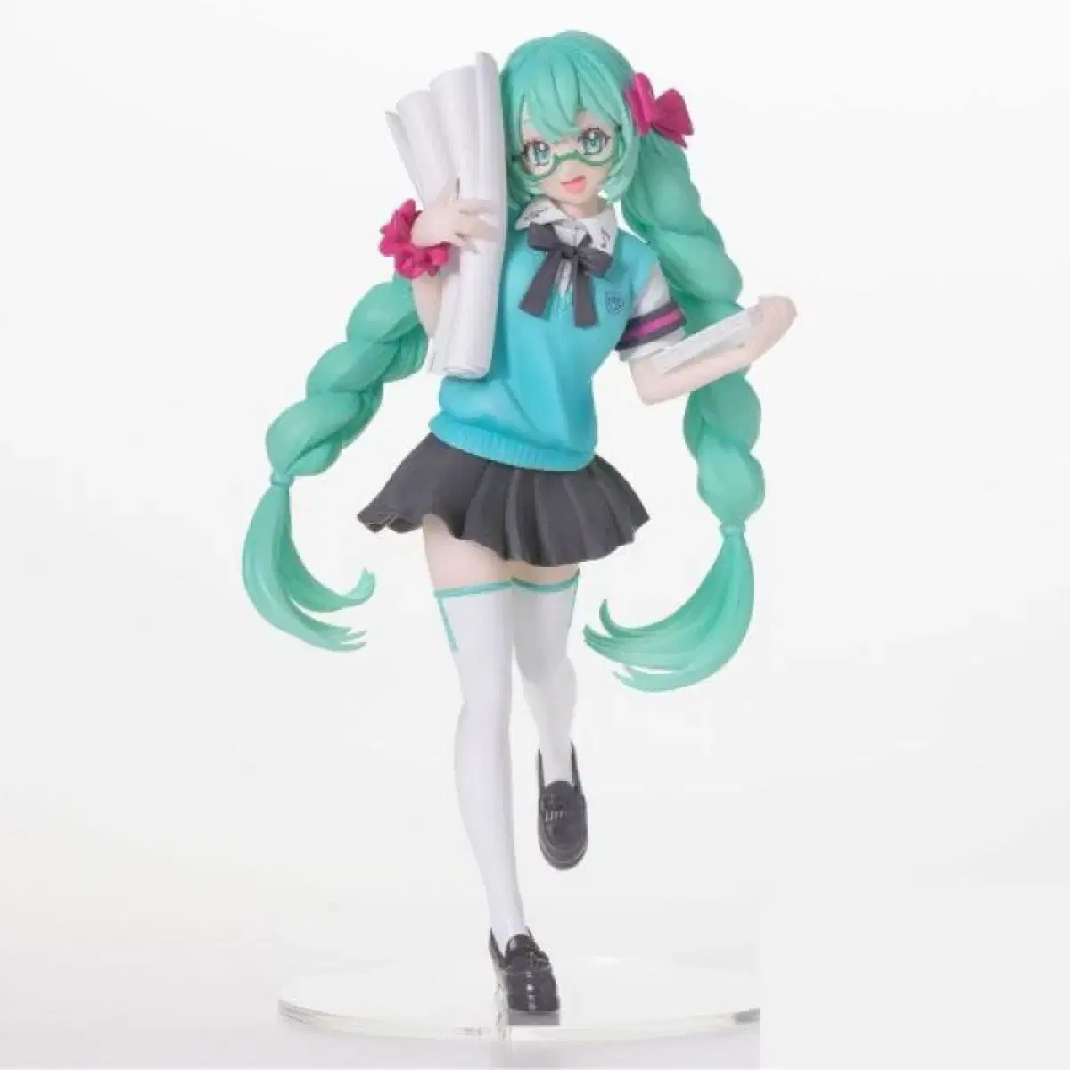 初音ミク16周年フィギュア制服メガネ学生ミクフィギュア美少女フィギュア